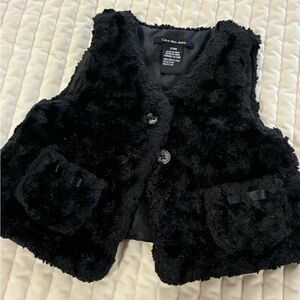 Calvin Klein Jeans Baby Black Faux Fur Vest 24 Month